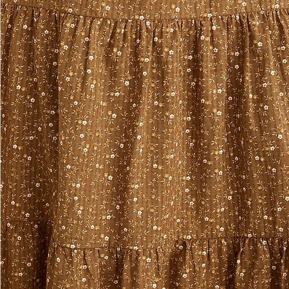 Madewell Ruffle-Sleeve Tiered Midi Dress in Daisy Stitch Size Large - Picture 4 of 5